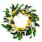 6 Pack: 24'' Multicolored Daisy Floral Spring Wreath with Lemons